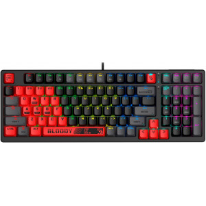 Gaming Keyboard Bloody S98 Sports, Mechanical, BLMS Switch Red, Double-Shot Keycaps, USB, Black/Red