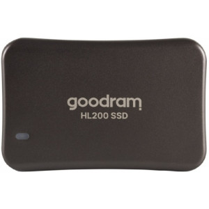 2.5" External SSD 256GB  Goodram HL200 USB 3.2 Gen 2, Black, Sequential Read/Write: up to 520/500 MB/s, Includes USB-C to A / USB-C to C cables, Ultra-small and lightweight SSD