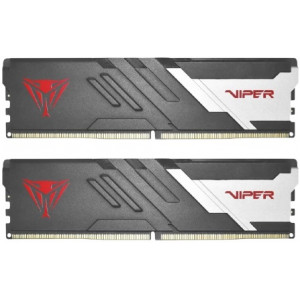 16GB (Kit of 2x8GB) DDR5-5600 Viper (by Patriot) VENOM DDR5 (Dual Channel Kit) PC5-44800, CL40, 1.25V, Aluminum heat spreader with unique design, XMP 3.0 Overclocking Support, On-Die ECC, Thermal sensor, Matte Black with Red Viper logo