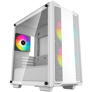 Case mATX Deepcool CC360 ARGB, w/o PSU, 3x120mm ARGB fans, Mesh Front, Tempered Glass, USB3.0, White