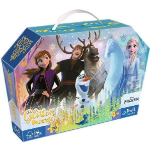 Пазл Trefl 53018 Puzzles - "70 glitter in a box" - Magical friendship / Disney Frozen