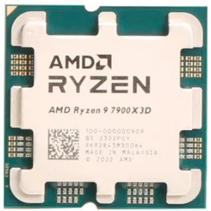 AMD Ryzen™ 9 7900X3D, Socket AM5, 4.4-5.6GHz (12C/24T), 12MB L2 + 128MB L3 Cache, AMD Radeon™ Graphics, AMD 3D V-Cache technology, 5nm 120W, Zen4, Unlocked, tray