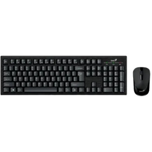 Wireless Keyboard & Mouse Genius Smart KM-8101, 12 Fn keys, Dust-proof, Quiet typing, 1000dpi, 3 buttons, 1xAA/1xAA, 2.4Ghz, EN/RU, Black