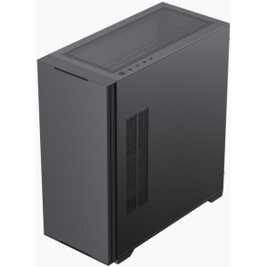 Case ATX GAMEMAX QUEST, w/o PSU, 0.6mm, 1x120mm fan, Tempered Glas, USB3.0, Type-C, Black