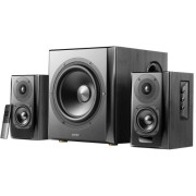 Edifier S351DB Black, 2.1/ RMS 150W (70W+ 2x40W), Audio In: Bluetooth 5.1 aptX Wireless Sound, RCA x2, PC, AUX, optical, coaxial, remote control, all wooden, (sub.8" + satl.(3,5"+1"))