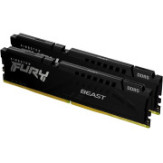 64GB (Kit of 2*32GB) DDR5-4800  Kingston FURY® Beast DDR5, PC38400, CL38, 2Rx8, 1.1V, Auto-overclocking, Asymmetric BLACK low-profile heat spreader, Intel XMP 3.0 Ready (Extreme Memory Profiles)