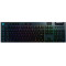 Gaming Wireless Keyboard Logitech G915, Mechanical, Ultra thin, GL Tactile, Aluminum, Media сontrols, Volume roller, RGB, 2.4GHz+BT, EN, Black