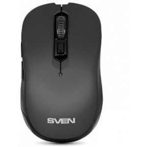 Mouse беспроводная SVEN RX-560SW, Optical, 800-1600 dpi, 6 buttons, Ergonomic, 1xAA, Black