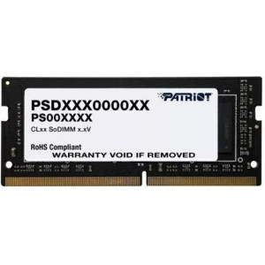 32GB DDR4-3200 SODIMM  PATRIOT Signature Line, PC25600, CL22, 2 Rank, Double-sided module, 1.2V
