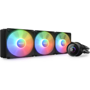 AIO Liquid Cooling NZXT Kraken 360 RGB Black (33dB, 78.86CFM, 3x120mm, 500-1500RPM, LCD 1.54", CAM)